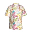 thumbnail image 2 of Balery Retro Colorful Butterfly Print Men's Hawaiian Shirts Short Sleeve Beach Shirt Relaxed Fit Vacation Button Down Shirts-Medium, 2 of 9