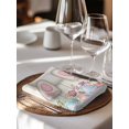 thumbnail image 6 of Easter Bunny Cloth Napkins Set of 4 Reusable Dinner Napkins, Colorful Eggs Cute Rabbit Grey Country Wooden Cocktail Napkin Washable Table Napkins for Wedding/Holiday Party/Baby Shower 20"x20", 6 of 7