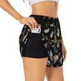 thumbnail image 2 of Haiem Butterfly1 Women's 2 in 1 Running Shorts - Lightweight Athletic Workout Gym Yoga Breathable Sports Shorts Liner with Phone Pockets-XX-Large, 2 of 9