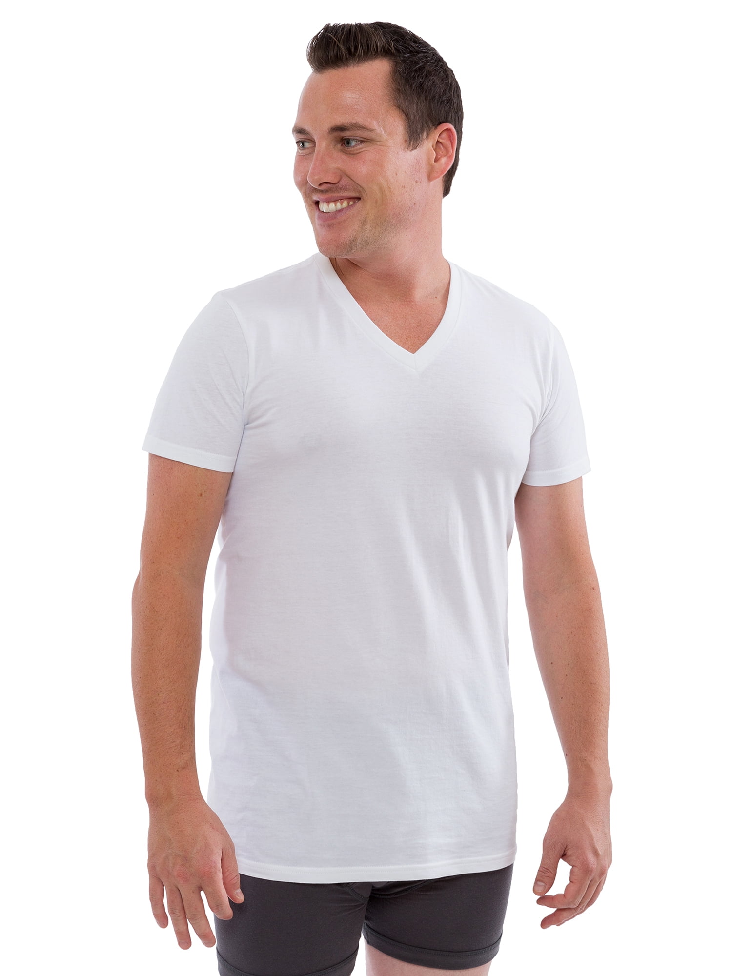 Men's 100 Organic Cotton Vneck Undershirt Soft Cotton Tee by Texere