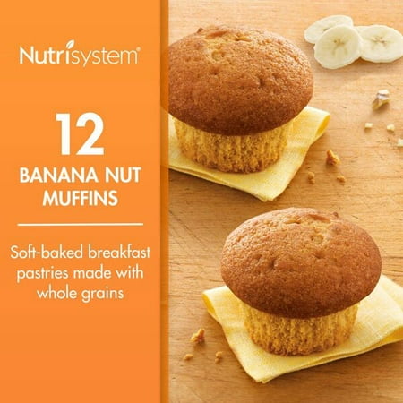 Nutrisystem Morning Mindset Banana Nut Muffins, 2 Oz, 12