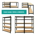 thumbnail image 4 of 77 Inch Garage Storage Shelving Unit Heavy Duty Metal Frame 386lbs Load Per Tier, 39 x 20 x 77in, 5 Adjustable Tier, Industrial Shelving Utility Shelves Storage Rack for Home, Kitchen (Black), 4 of 5