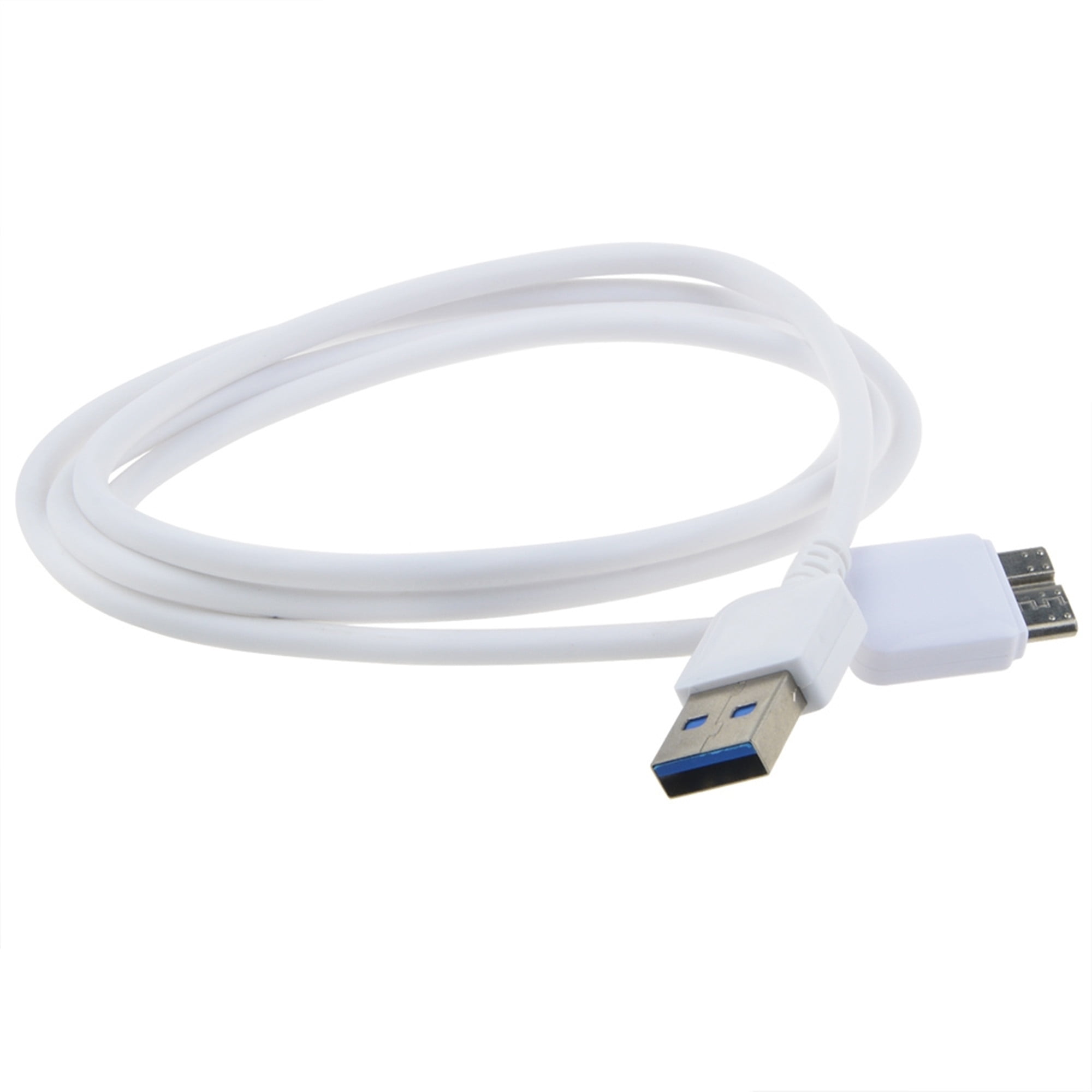 White USB 3.0 Cable For Transcend TS1TSJ25M3 Transcend Storejet 500 GB 1TB 750G
