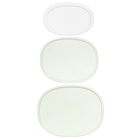 Corningware (1) F-2-PC, (1) F-15-PC, and (1) F-15-PC French White Plastic Replacement Lids