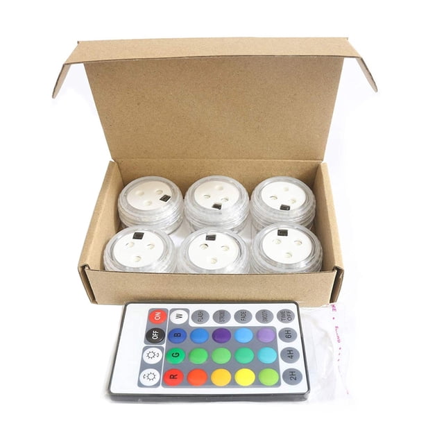 LED Lights With Remote Full Waterproof Pool Lights Color Changing Underwater Lights For Ponds Vase Aquarium ,Easy to Install