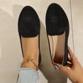 thumbnail image 2 of Black Ladies Cloth Solid Color Flat Shoes Round Toe Slip On 2026 Summer Breathable Casual Lightweight Comfortable, 2 of 9