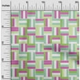 thumbnail image 2 of oneOone Viscose Jersey Light Green Fabric Geometric Bold Lines Quilting Supplies Print Sewing Fabric By The Yard 60 Inch Wide, 2 of 4