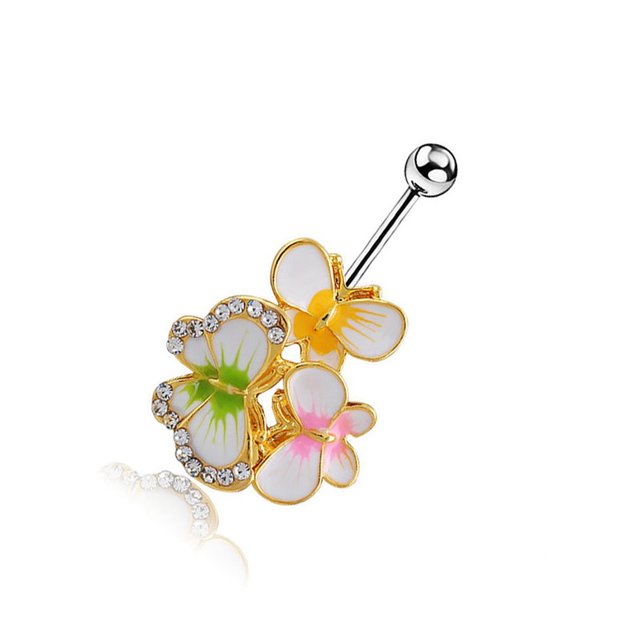 Creative Butterfly Dangle Navel Rings Belly Button Rings Navel Piercing Rings