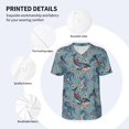 thumbnail image 5 of Rocae Underwater Animals and Flowers for Breathable Men's Baseball T-Shirt Fashionable Casual Baseball Jersey, Moisture-wicking Sportswear Small, 5 of 9