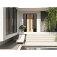 thumbnail image 3 of Front Exterior Prehung Steel Door / Ronex 1055 Teak / 2 Side Exterior Windows Sidelites/ Entry Metal Modern Painted W16+36+16x96 Left-hand, 3 of 5