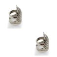 thumbnail image 4 of Inteprter Protector de anillo de dedal de latón, agujas para trabajar a mano, manualidades, accesorios de artesanía ajustables, plata Plata S 2Conjunto, 4 of 6