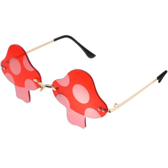 unbranded Funny Costume Sunglasses Irregular Design Red Alloy 1Pack for Party
