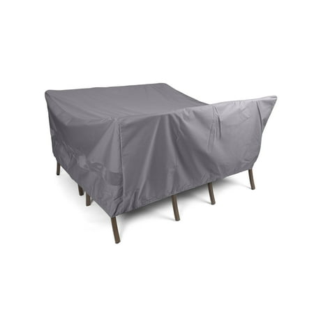 

Covermates Square Dining Table/Chair Set Cover - Water-Resistant Polyester Mesh Ventilation Patio Table Covers-Charcoal