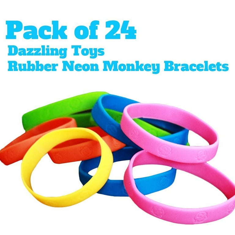 ANIMAL Shaped Rubber Bands 12pc Pack Bracelets Neon-Colors GLOW IN THE  DARK! 🌙