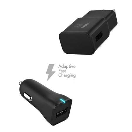 Ixir ZTE Axon mini Charger Micro USB 2.0 Cable Kit by Ixir - (Car Charger + Cable) True Digital Adaptive Fast Charging uses dual voltages for up to 50% faster charging!