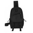 thumbnail image 1 of Bolso con correa, mochila para hombro en el pecho, mochila para computadora portátil, bolso cruzado, viajes al aire libre para hombres y mujeres, 1 of 5
