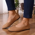 thumbnail image 2 of VELXRUN Women's Ballet Flats Comfortable Walking Shoes Soft Slip On Work Flats Round Toe Casual Dressy Shoes Brown, 2 of 6