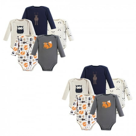 

Hudson Baby Unisex Baby Cotton Long-Sleeve Bodysuits Forest 10-Piece 6-9 Months