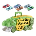 thumbnail image 3 of Camión de transporte de dinosaurios Strade Fareast Limited figura de dinosaurio con 6 coches verde, 3 of 8
