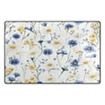 thumbnail image 2 of Carpet Mat with Memory Foam Ultra-Soft and Non-Slip Area Rug 31"x20" Blue and Yellow Wildflowers, 2 of 7