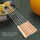 thumbnail image 2 of Stainless Steel Color Coding Chocolate Fountain Cheese Fondue Forks with Oak Wood Handle Heat Resist, 2 of 5