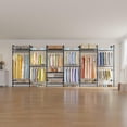 thumbnail image 7 of Timate L6 Corner Wall Mounted Closet System - Heavy Duty Industrial Pipe Garment Rack, Expandable Hanging Storage with Adjustable Shelves for Walk-in Closets, Bedroom & Wardrobe Organization,Black, 7 of 7