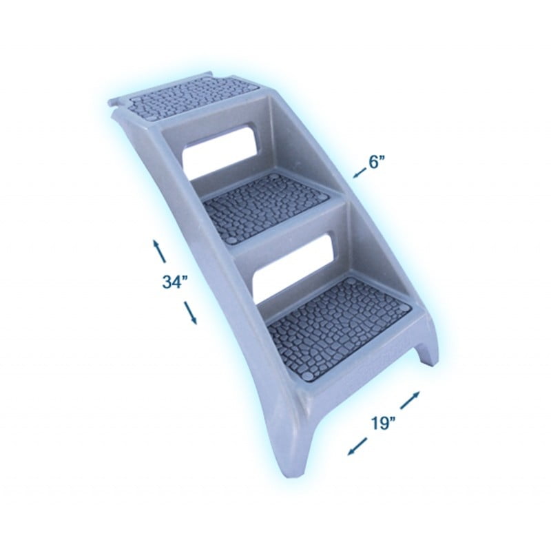 Booster Bath Grey Steps 19" x 6" x 34"