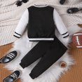 thumbnail image 5 of Gibobby Toddler Boy Clothes Baby Boy Outfit Kids School Casual Pullover Sweatshirt Pants Fall Winter Clothes for 6 18 24 Months 2T 3T 4T 5T 6T Boys(2-3 Years,Black), 5 of 6