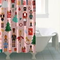 thumbnail image 4 of Pink Christmas Nutcracker Pattern Shower Curtain 72"x72" ,Bathroom Decorative Shower Curtains Set with 12 Hooks,Modern Waterproof Washable Shower Curtain, 4 of 6