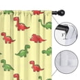 thumbnail image 4 of Blackout Kids Curtains,Yellow Cartoon Dinosaurs Pattern Childrens Insulated Curtains Set Of 2,Bedroom Essentials,Toddler Room Decor 52"x63", 4 of 5