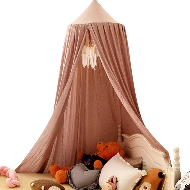 Kids Bed Canopy Soft Smooth Playing Tent Canopy Girls Room Decoration Princess Castle Children