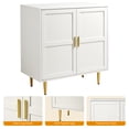 thumbnail image 4 of Cozy Home 2-Door Storage Cabinet with Adjustable Shelves, Modern Wood Credenza Buffet Sideboard Cabinet for Living Room, Bedroom, Dining Room, Entryway, 4 of 8