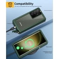 thumbnail image 5 of Samsung Galaxy S23 Ultra Case, IP68 Waterproof Dustproof Case with Built-in Screen Protector, Full Body Protective Phone Cover for Galaxy S23 Ultra 5G 6.8 Inch, Green/Clear, 5 of 7