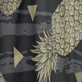 thumbnail image 4 of Designart 'Golden Pineapple On Black Horizantal' Mid-Century Modern Curtain Panel, 4 of 5