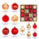 thumbnail image 3 of 44 bolas navideñas, 3 cm, 6 cm, bolas de adorno mixtas mate y brillante para adornos colgantes de árboles de Navidad, plástico irrompible, 3 of 5