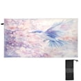 thumbnail image 2 of Qxltty Blue Birds Pink Flowers Beach Towel Sand Free Bath Towel Absorbent Quick Dry Soft Lightweight Blanket for Travel Gym Camping 71x31in, 2 of 9