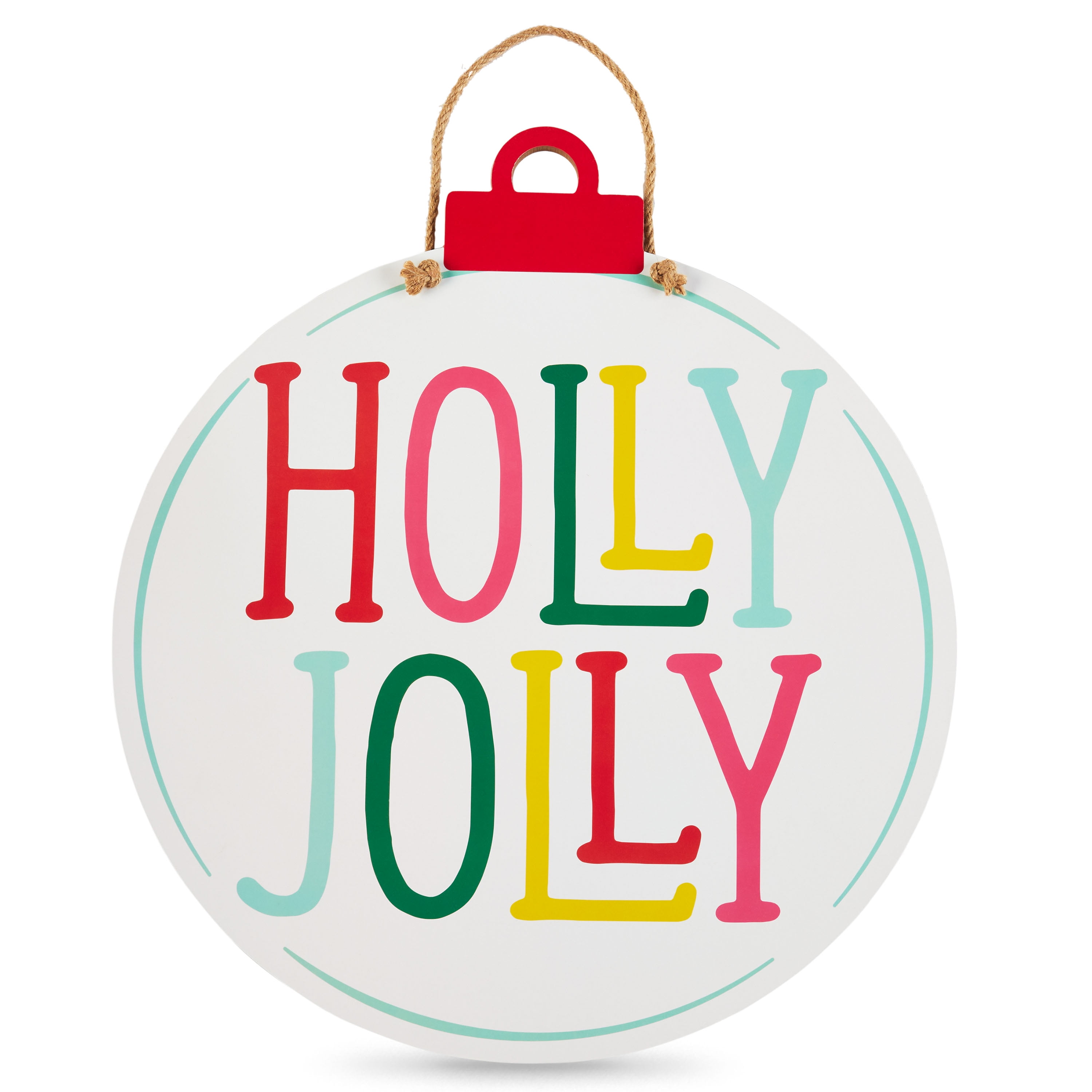 Holiday Time Reversible Ornament Hanging Sign Decoration, 20"
