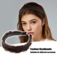 thumbnail image 2 of 1 pieza de 1.65 pulgadas de ancho, cabello sintético, diadema trenzada, aro para el cabello para mujeres y niñas, marrón claro, 2 of 7