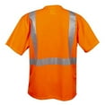 thumbnail image 2 of Cordova V410S Cor-Brite Type R, Class II, Orange Birdseye Mesh T-Shirt, Short Sleeves, Chest Pocket, 2-Inch Silver Reflective Tape, Small, 2 of 3