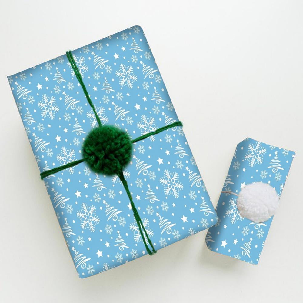 snowflake gift wrapping sheets perfect for festive Christmas wrapping 70x50cm 