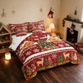 thumbnail image 2 of Manfei Nutcracker Queen Bedding 7 Pieces Christmas Bedding Comforter Set Queen, Red Gold, Xmas Reversible, 2 of 6