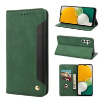 ELEHOLD Flip Wallet Case for Samsung Galaxy A54 5G,Practical Card Holders Kickstand Function Soft Leather Slim Lightweight Case,Green