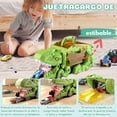 thumbnail image 4 of Juguete de Coche de Dinosaurio con 12 Coches de Carreras, Coche de Transporte de Dino con Pista de Carreras y Asa para Niños de 3 a 6 Años, 4 of 6