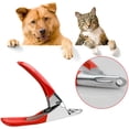 thumbnail image 4 of Cortauñas para perros y gatos, cortador profesional de garras para mascotas, cortador pequeño, mediano y grande, herramientas de aseo para dedos de los pies, acero inoxidable afilado (rojo), 4 of 5