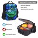 thumbnail image 5 of Easygdp Colorful Stained Glass Crocodile Mochila para Niños y Niñas con Set de Caja de Almuerzo y Estuche para Lápices 3 en 1, Mochila Escolar Estampada para Adolescentes, 5 of 7