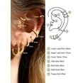 thumbnail image 3 of FaithHeart Gold Plated Hoop Earrings for Women, Hypoallergenic Huggie Hoop Earrings Lightweight Hoops Small Cartilage Earrings for Sister Friends Jewelry Gift 16mm, 3 of 9
