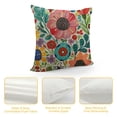 thumbnail image 4 of Orinice  Cute Lady Beetle Pillow Decorative Pillow Cover Colorful Summer Plants and Flowers Throw Pillow Case Cotton Linen French Decor Rustic Cushion Cover for Sofa Couch  White, 4 of 5
