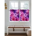 thumbnail image 2 of Watercolor Flowers 2 Panel Kitchen Curtains for Small Windows, Spring Floral Country Pink Purple Bathroom Tier Curtain, Short Window Treatment for Bedroom/Living Room 55"x36", 2 of 6