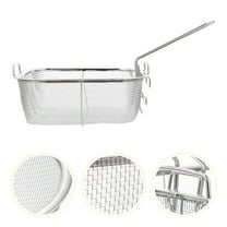 TEHAUX Frying Basket 1Pcs Stainless Steel Square For Deep Frying And Draining Oil