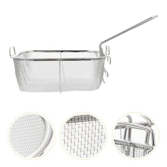 TEHAUX Frying Basket 1Pcs Stainless Steel Square For Deep Frying And Draining Oil